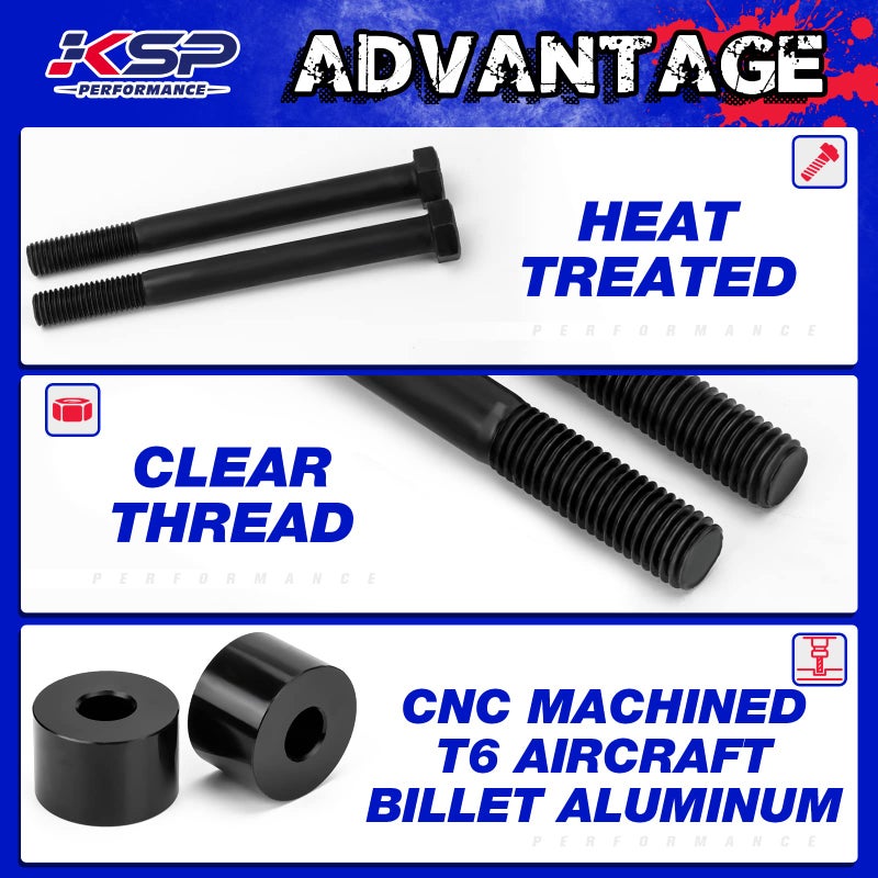 KSP PERFORMANCE KSP Diff Drop, CNC Machined T6 Aircraft Billet Aluminum Differential Drop kit with skid plate drop spacer fit for Tacoma 4Runner 4WD - Image 3